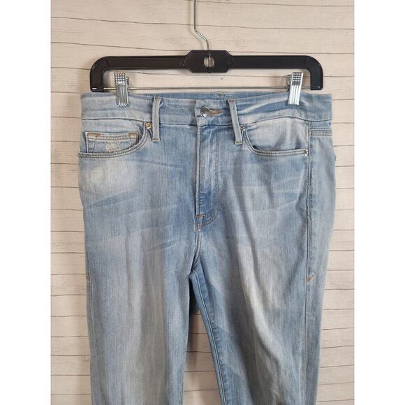 GOOD AMERICAN GOOD WAIST LIGHT WASH JEANS, SZ 6/28 - Picture 2 of 14